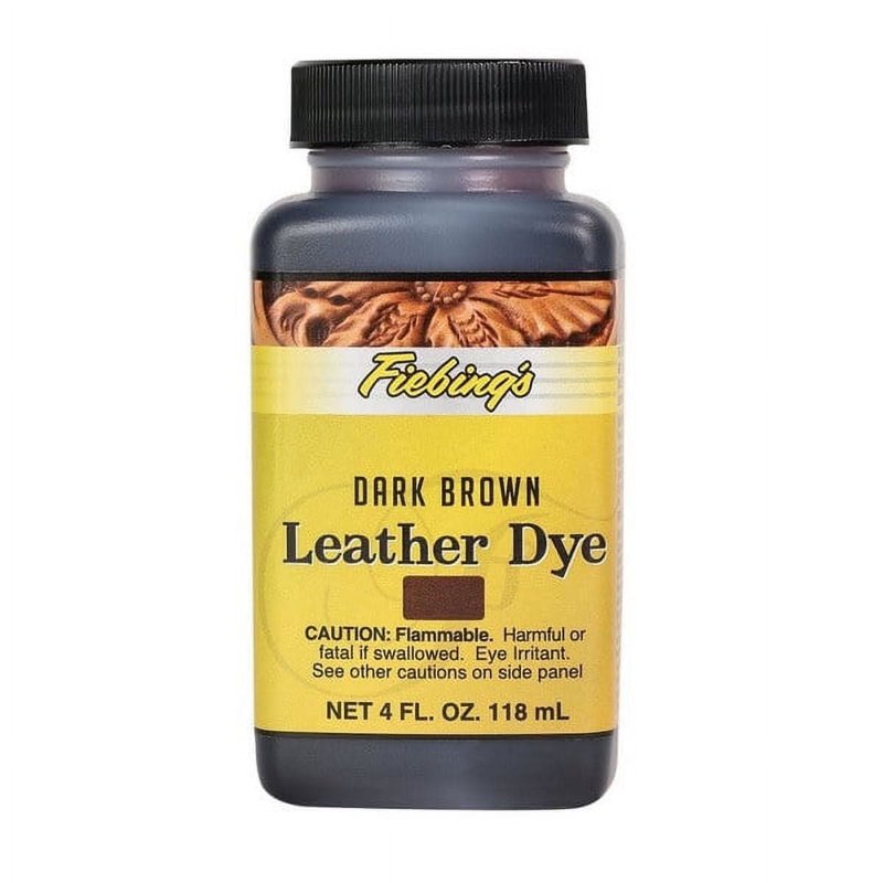 Leather Dye - Dark Brown 4 oz Alcohol-Based Shoe & Craft Dye