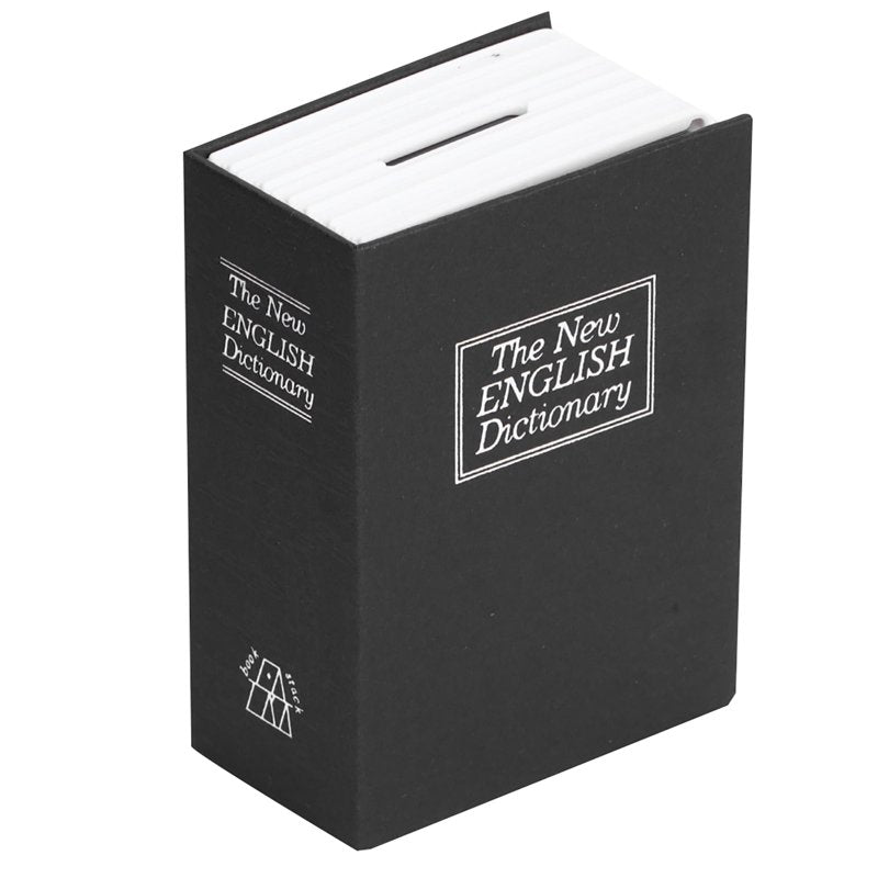 Mini Book Safe Box with Lock and Keys - Concealed Metal Jewelry & Cash Safe