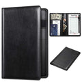 Server Book Organizer with Zipper Pocket and Pen Holder - Restaurant Guest Check Presenter, Leather Look