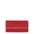 Double Sided Clutch Wallet for Women - Stylish Faux Leather with Gold Hardware