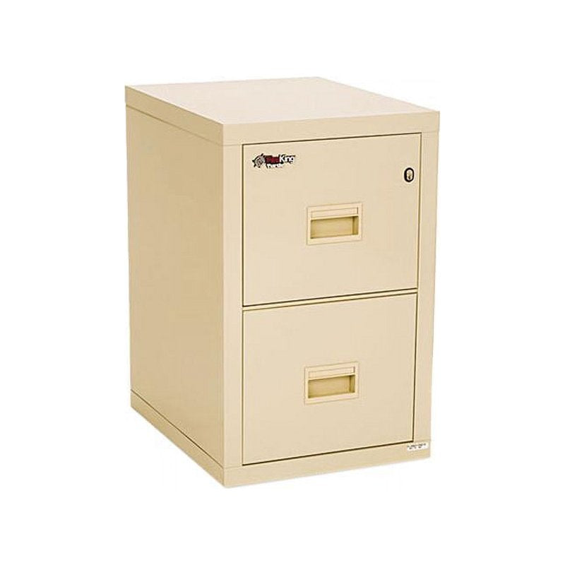 FireKing Insulated Fire-Resistant Turtle File Cabinet - 17.7 x 22.1 x 27.8 Inches, 2-Drawers, Parchment Finish