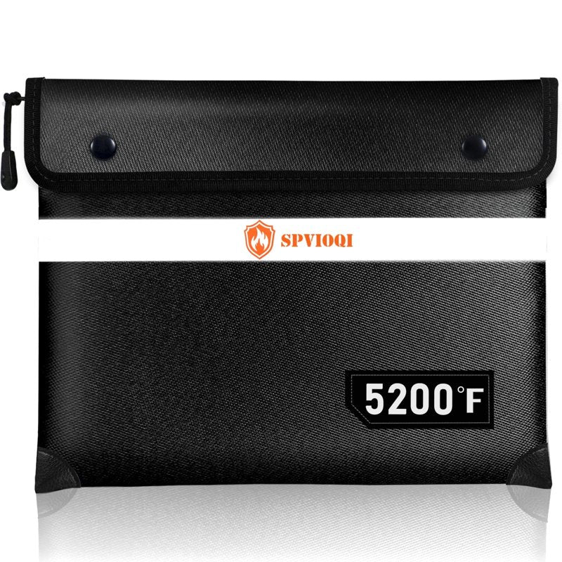 Fireproof Document & Cash Bag 5200°F Insulated Waterproof Safe Storage Pouch