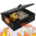 Fireproof Document Safe Box with Key Lock - Portable Fire-Resistant Safe for Personal Items