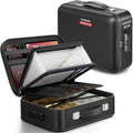 Fireproof Document Safe Box with Lock - Portable Water-Resistant Security Storage