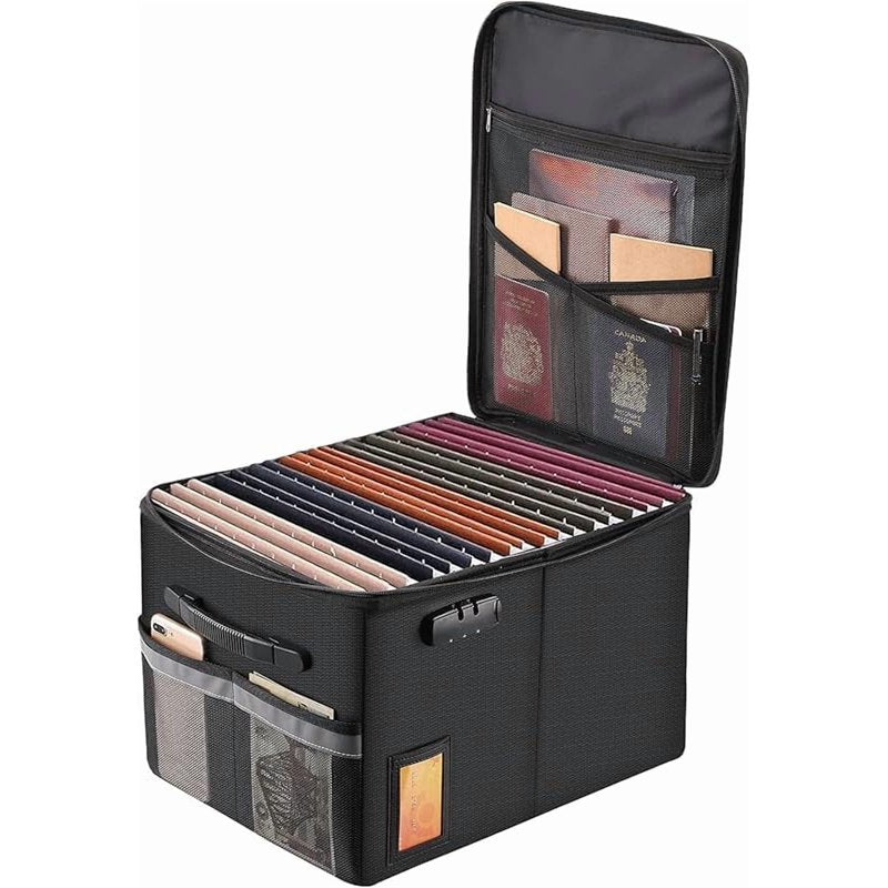 Fireproof File Cabinet with Lock - Water-Resistant Document Organizer for Letter & Legal Files