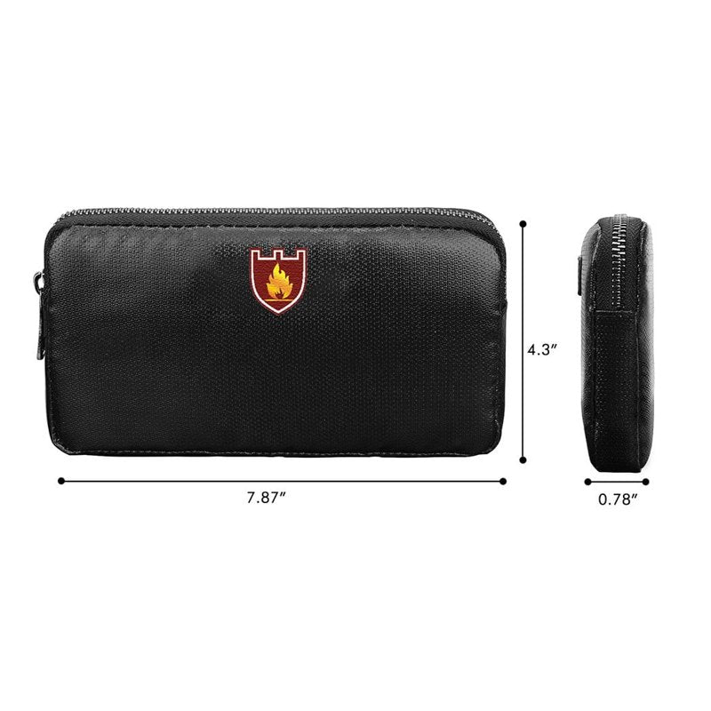 Fireproof Waterproof Document Bag Safe with Zipper for Cash & Valuables