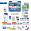 All-Purpose First Aid Kit with Magnetic Flashlight - 290 Pieces, OSHA Compliant