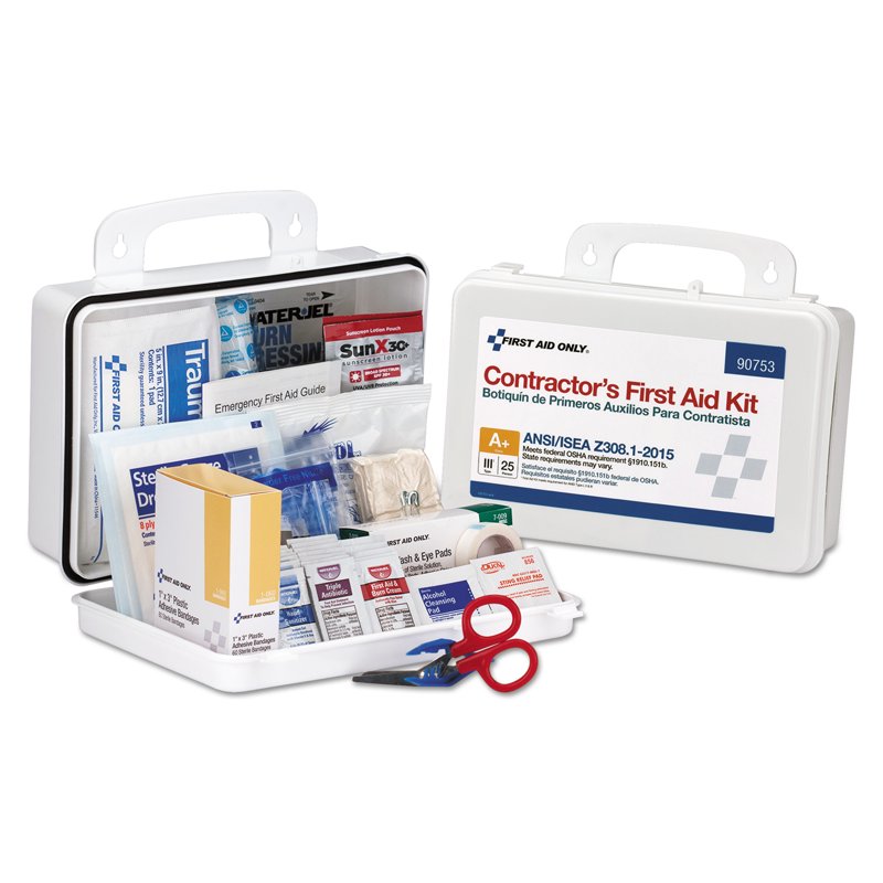 ANSI Class A+ First Aid Kit for 25 People | 128 Pieces, Weatherproof Case