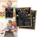 Double-Sided Wooden Chalkboard Sign for Back to School 10x11 Inches