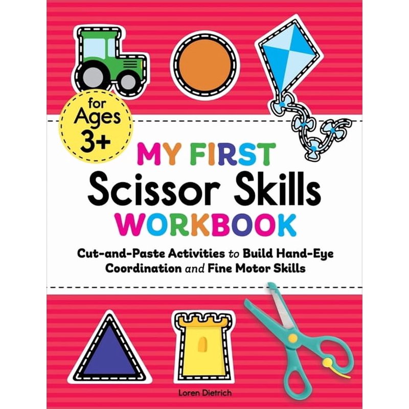 Preschool Scissor Skills Workbook for Kids Ages 3-5 - Cut, Paste & Fine Motor Practice
