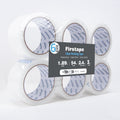 Heavy Duty Packing Tape - 6 Rolls, 1.88 Inch x 55 Yards, Clear, 2 Mil Thick for Shipping & Moving