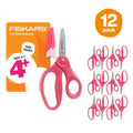 Pointed-Tip Kids Scissors 5" (12 Pack) Safety School Scissors for Ages 4-7