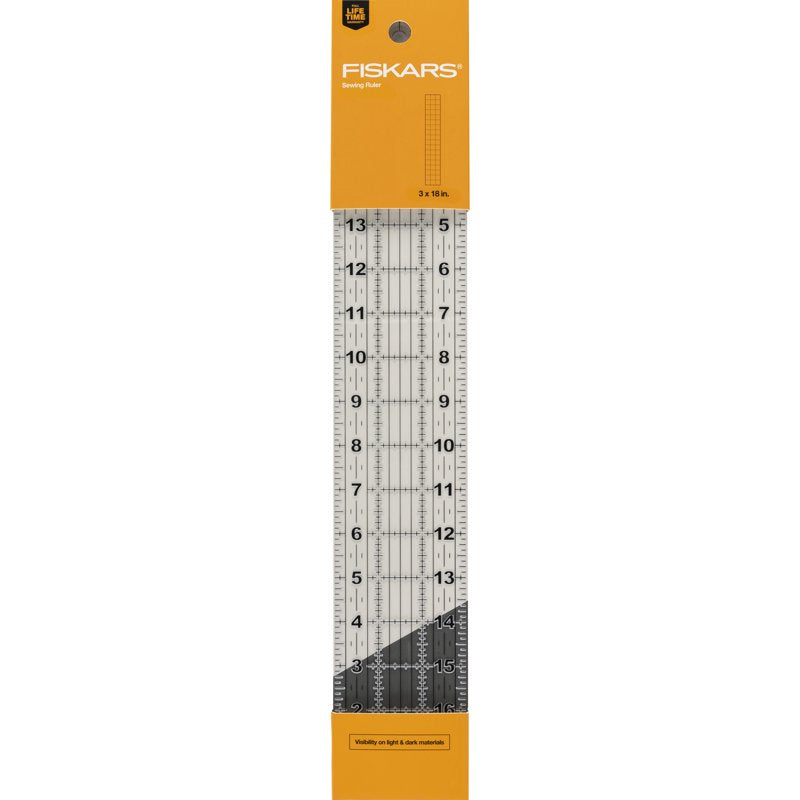 Acrylic Sewing Ruler 3x18 Inch with Gridlines for Sewing & Quilting