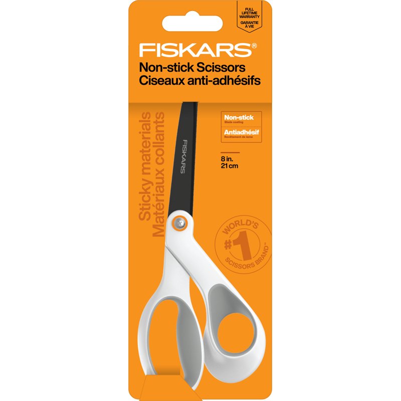 Non-Stick Titanium Scissors with Soft Grip - 8 Inch for Fabric & Adhesives