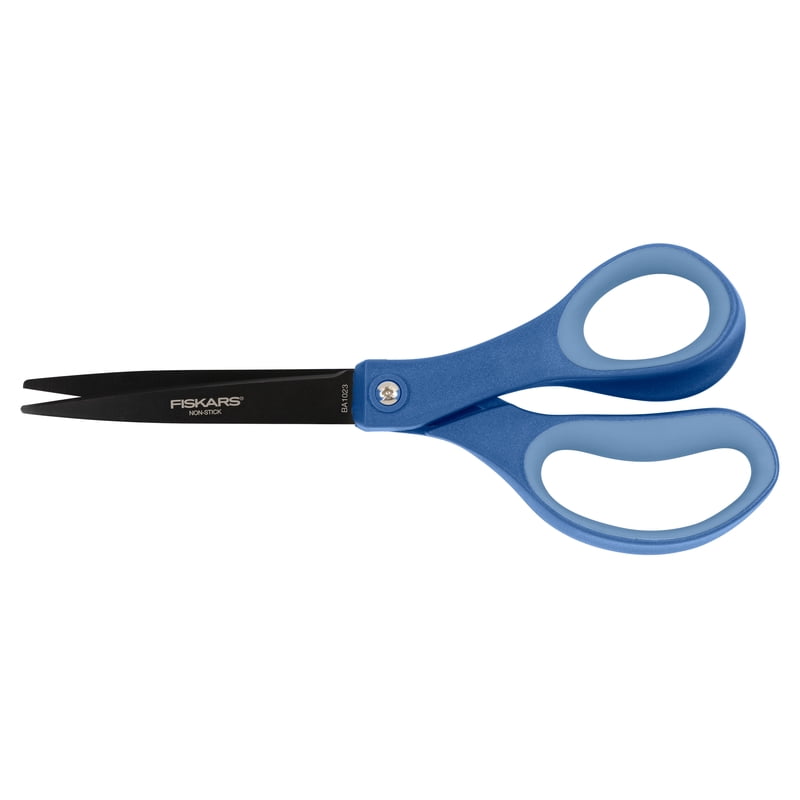 Crafting Scissors, 4 in Non-Stick Steel Pointed - Blue & Black, SoftGrip Ergonomic Handles