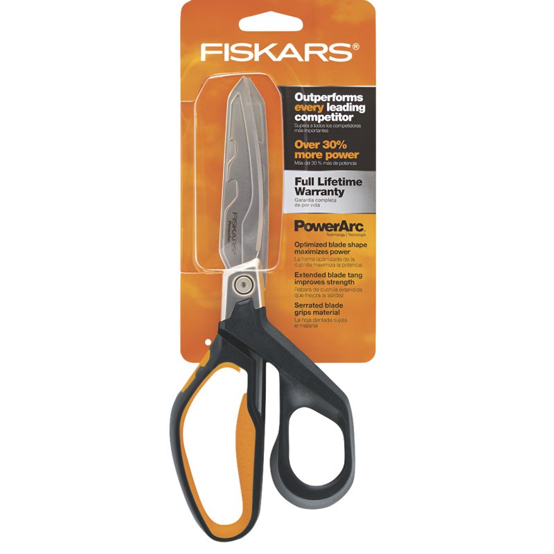 PowerArc 8 in Stainless Steel Scissors - Black/Orange Variation