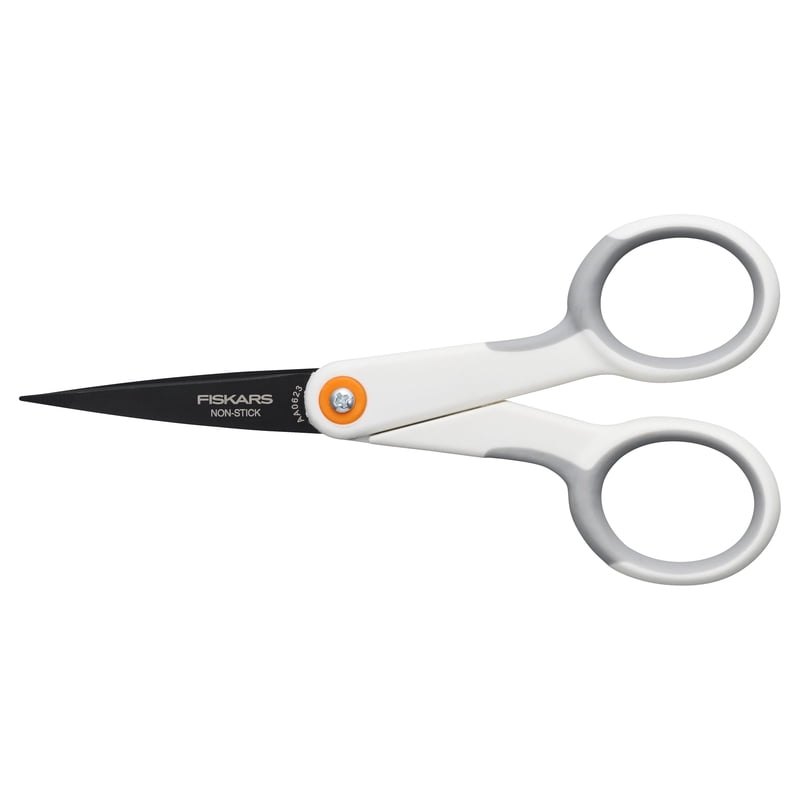 Micro-Tip Precision Scissors with Softgrip - Fiskars 5 Inch for Crafts & Sewing