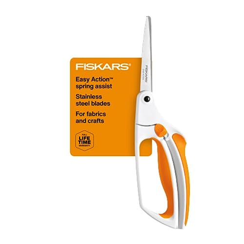 Fabric & Craft Scissors - 10-Inch Spring-Action Precision Cutting Tools