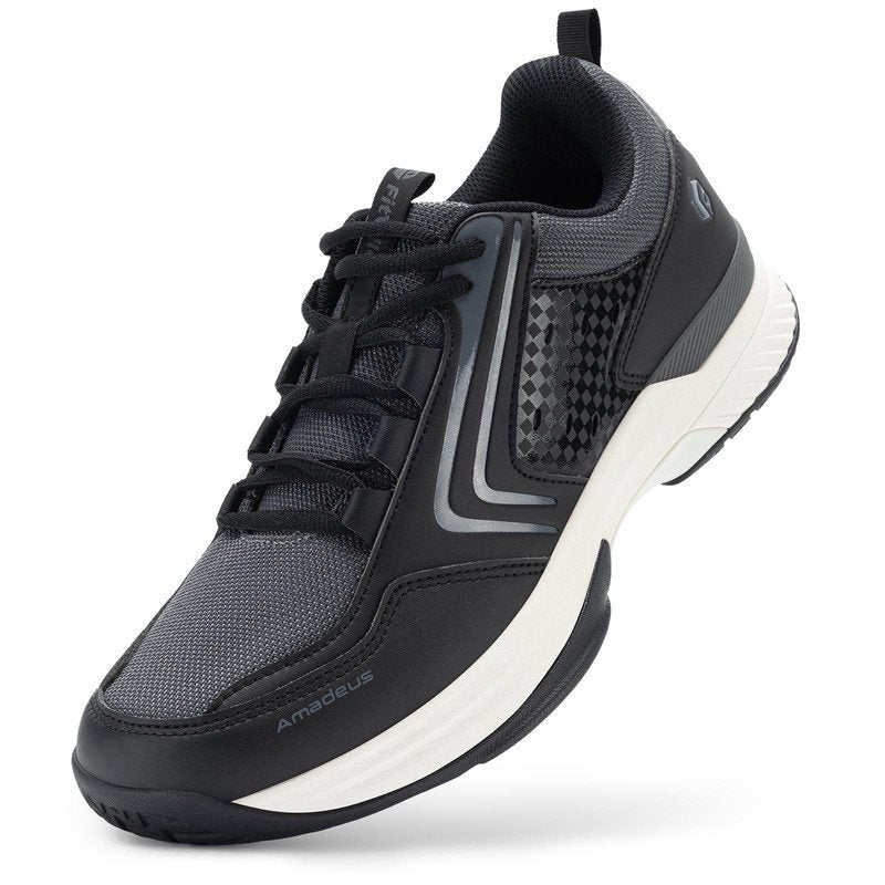 Men's Athletic Tennis & Pickleball Shoes Wide Toe & Arch Support Indoor Outdoor