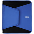 Durable 1.5 Inch Plastic Binder with Zipper Pocket and Rings - Blue