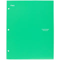 2-Pocket Plastic Folder with Tabs and Reinforced Spine for School and Office Use