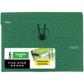 6-Pocket Expanding File Organizer - 12x9.14 Forest Green Office Storage