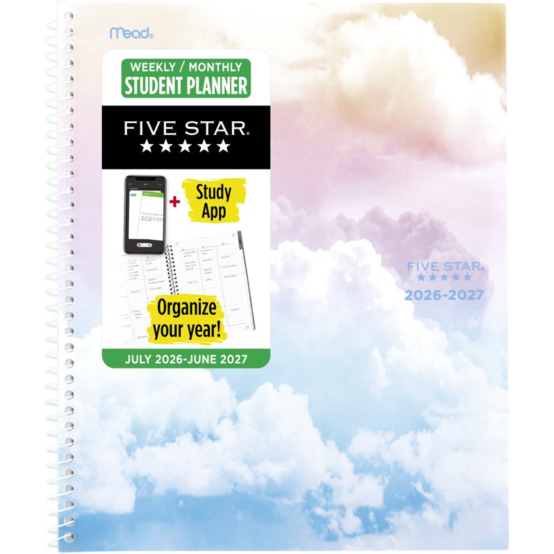 Academic Student Planner 2026-2027 Weekly Monthly Organizer 8.5x11 Water-Resistant Cover