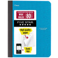 Wide Ruled Composition Book with Study App 80 Sheets 7.5" x 9.75" Tidewater Blue