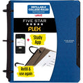 Refillable College Ruled Notebook with 1-Inch Rings and Study App, Pacific Blue