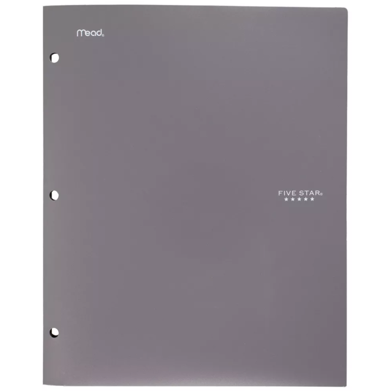 2-Pocket Plastic Folder for School & Office - Stay-Put Letter Size, 11.75 x 9.5 inches