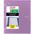 Customizable Plastic Portfolio Folder with Clear View Cover - Amethyst Purple