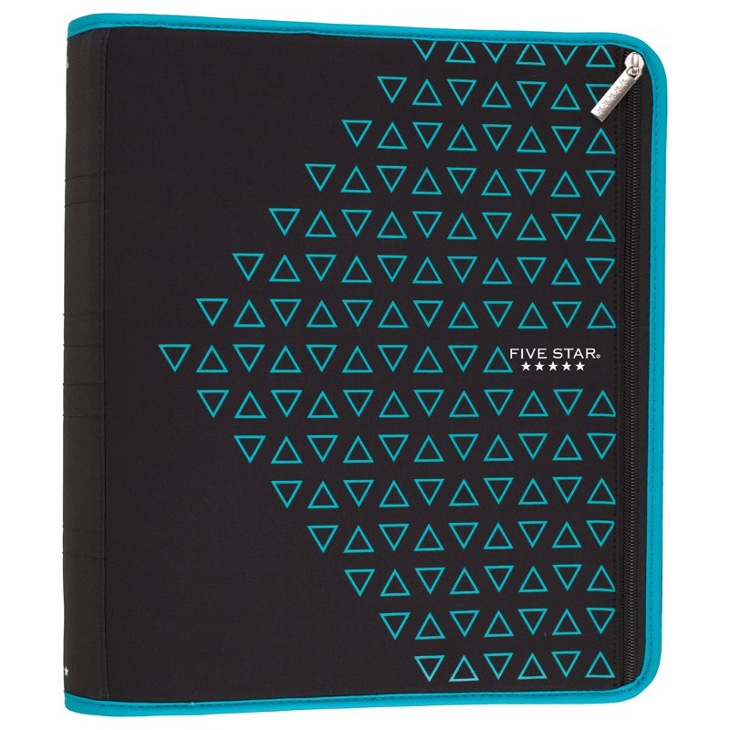 2-Inch Zipper Binder with 380 Sheets, Round Rings, Teal Organizer