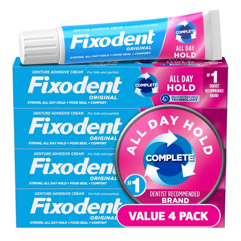 Denture Adhesive Strong Hold 2.4oz - Pack of 4