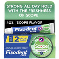 Denture Adhesive Cream with Fresh Breath & Precise Application - 2 Pack