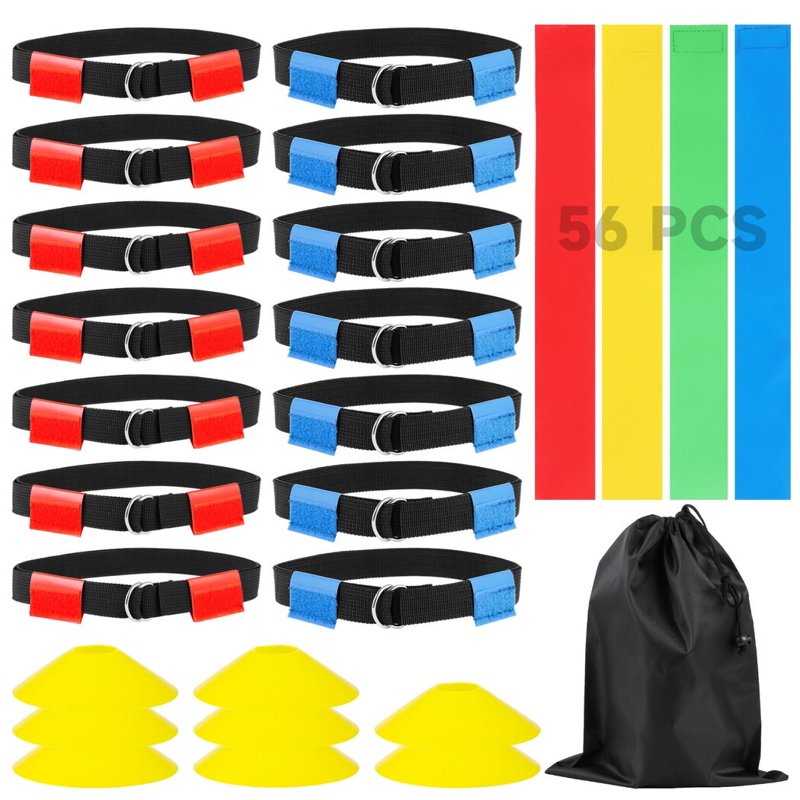 Flag Football Set with Belts Flags Cones for 14 Players Complete Kit