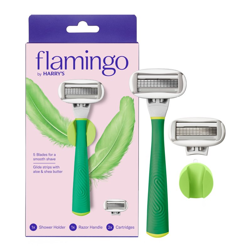 Women's Razor Shaving Set with 5-Blade Razor Handle and Cartridges – Matcha