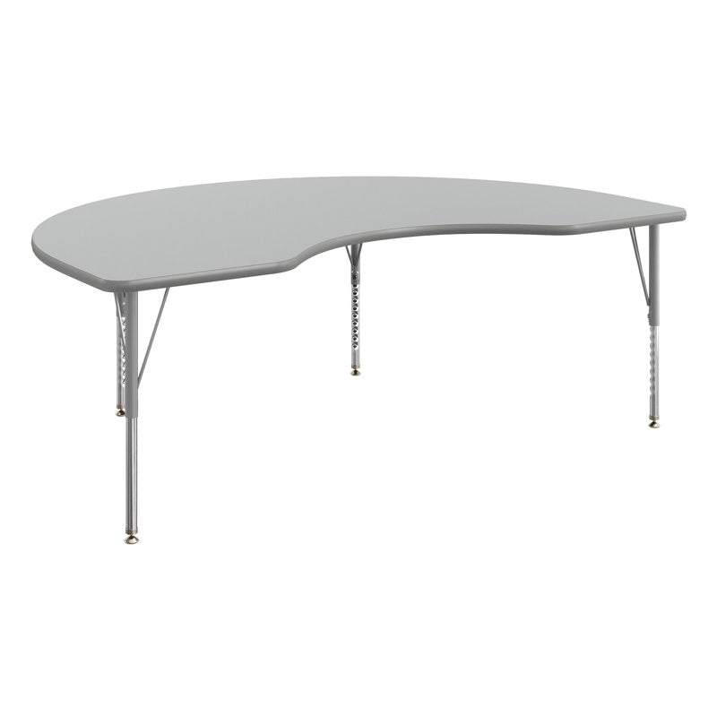 Adjustable Kidney Activity Table for Preschool & Childcare Centers - 48x72 Inch Laminate Top