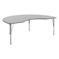 Adjustable Kidney Activity Table for Preschool & Childcare Centers - 48x72 Inch Laminate Top