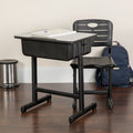 Adjustable Student Desk and Chair Set with Book Box - Classroom Furniture