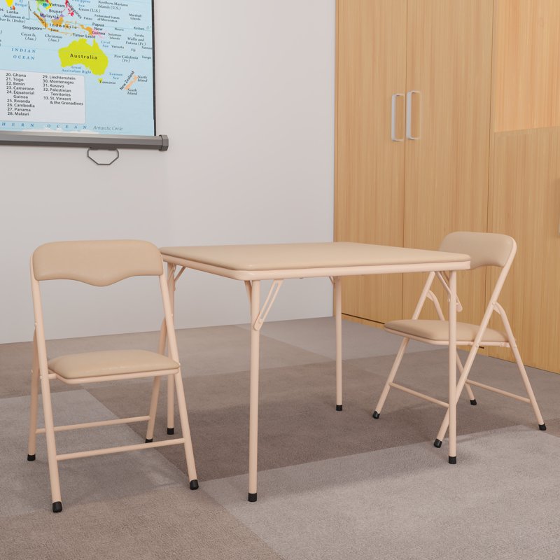 Kids Folding Activity Table and Chairs Set - 3 or 4 Pack, Multiple Colors