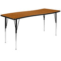 Collaborative Wave Activity Table - 26x60 Inches, Adjustable Legs, Thermal Laminate Top