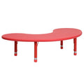 Adjustable Half-Moon Plastic Activity Table for Preschool & Classroom
