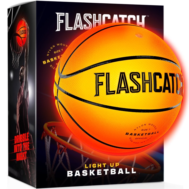 Glow-in-the-Dark Basketball - Light Up Night Sports Toy for Kids & Teens