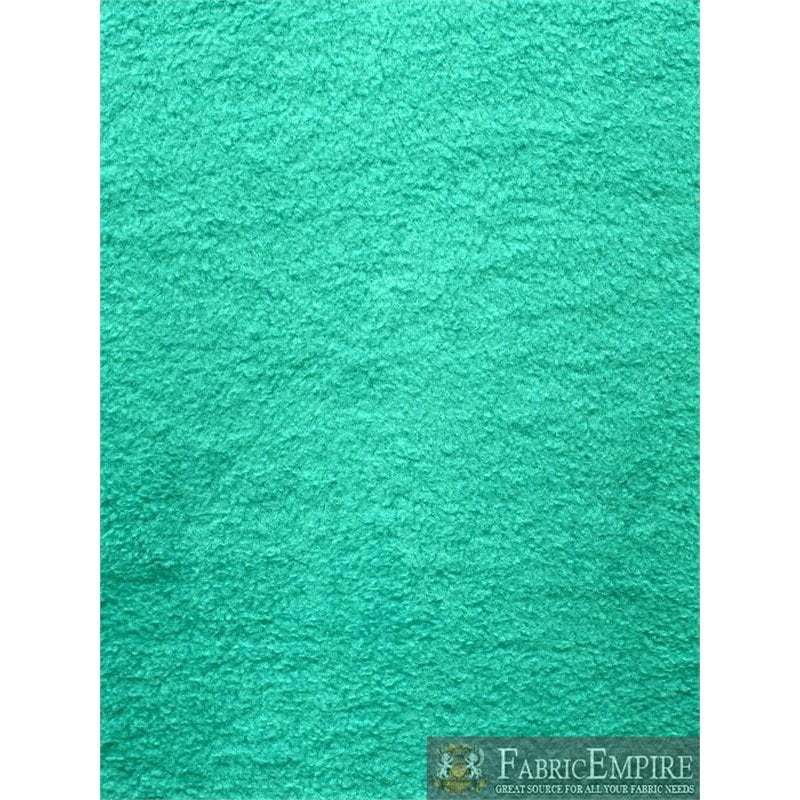 Solid Aqua Fleece Fabric - Warm, Thick Insulating Textile for Sewing