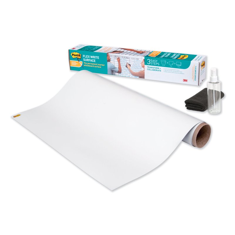 Whiteboard Surface Roll with Permanent Marker Compatibility - 4x3 ft, Pack of 6