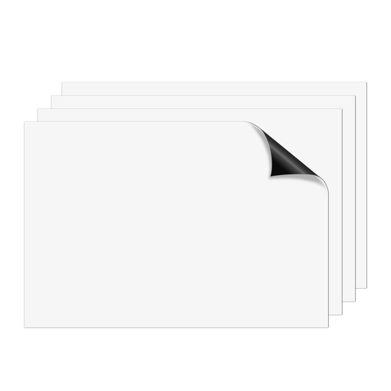 Flexible Dry Erase Magnetic Sheet - 8.5 x 11 Inches, Reusable White Magnet Board