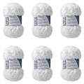 Jumbo Fluffy Chenille Yarn - 6 Pack Soft Polyester for Knitting & Crochet