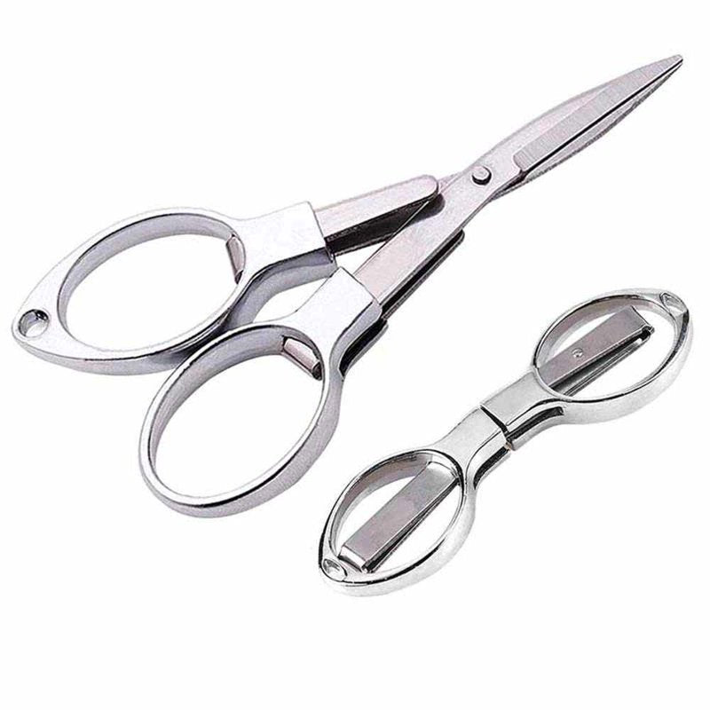 Foldable Travel Scissors - Stainless Steel Small Sewing & Craft Snips