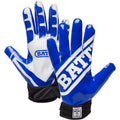 Youth Football Receiver Gloves - Royal Blue & White, Ultra-Stick Tackified Material