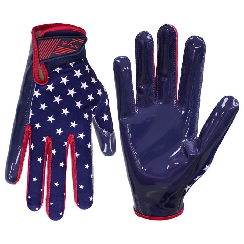 Football Gloves for Youth & Adults with Sticky Grip Palms - Flag & Receiver Gloves